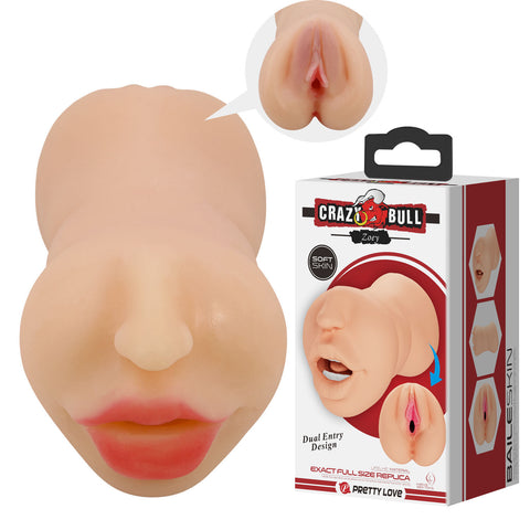 Zoey Light Mouth Masturbator Sleeve Realistic Sensation Toy Strokers - Manual