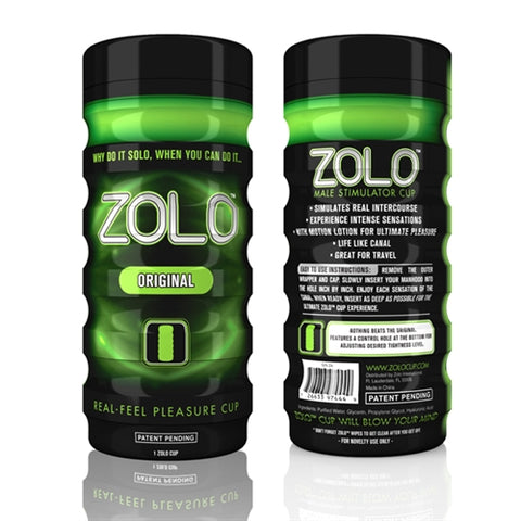 Zolo Original Masturbator Cup Ergonomic Textured Sleeve Strokers - Manual
