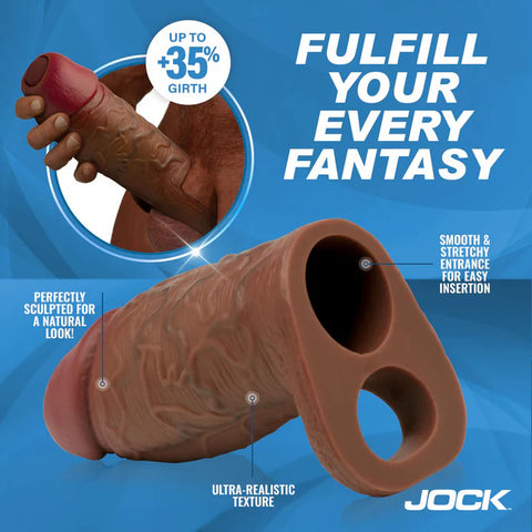 Jock Enhancers 1 Inch Silicone Penis Extension Sleeve Light SLEEVES