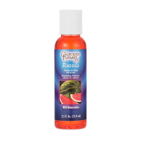 Razzels Wild Watermelon Warming Lubricant 2 Oz Bottle Pink Flavoured Lube
