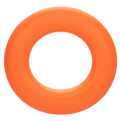 Alpha Liquid Silicone Prolong Large Ring Orange 1.25 Inch Diameter Stretchy Comfortable Durable COCK RINGS