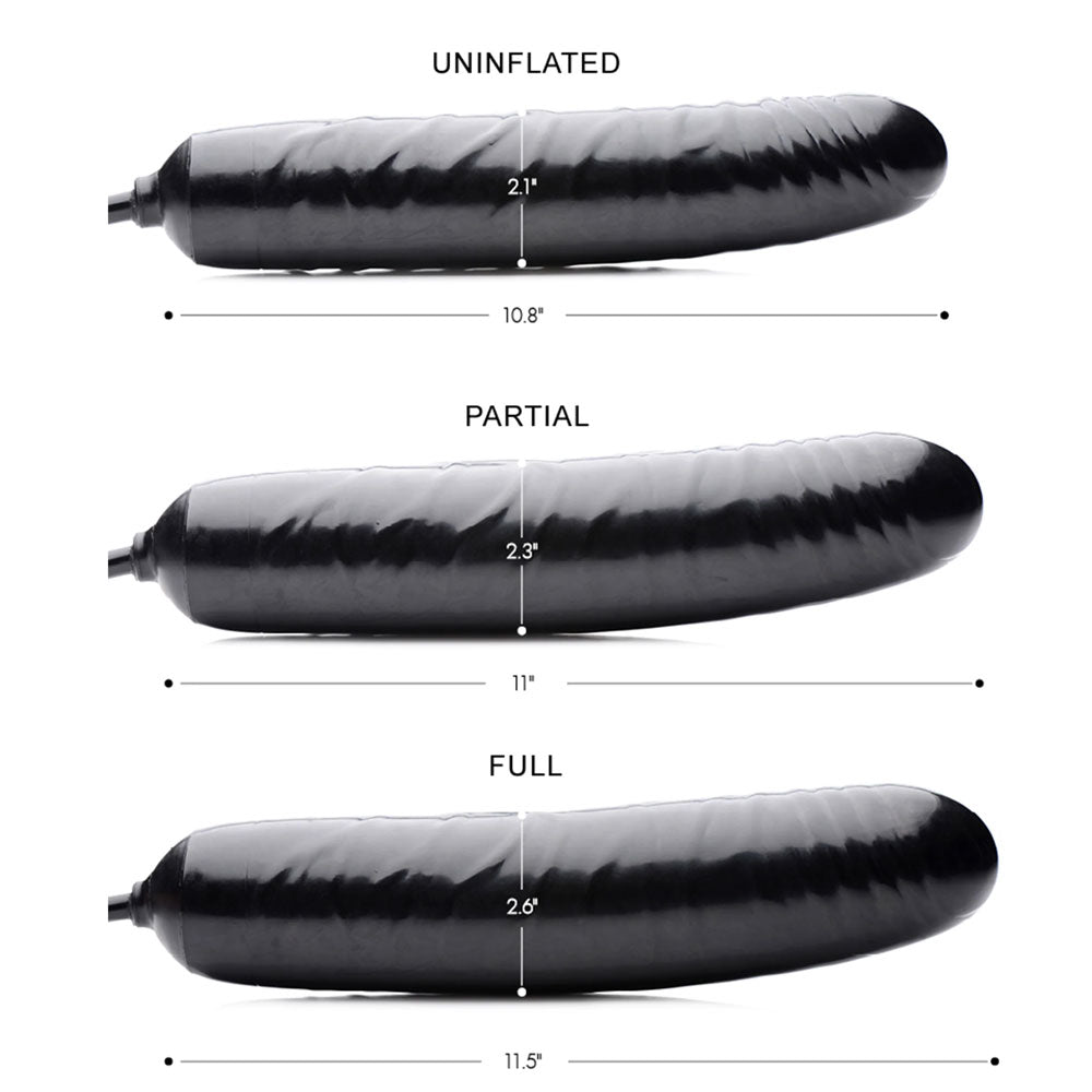 Large Inflatable Dildo 11 Inch Black Bulb Quick Release > Anal Range > Tunnel and Stretchers