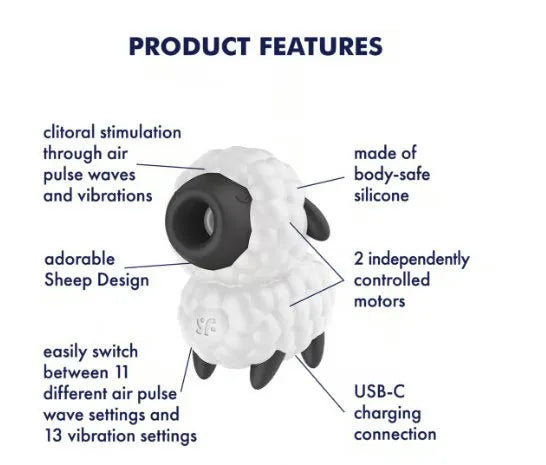 Satisfyer Dreamy Sheep – Compact Air Pulse and Vibrator Toy > Sex Toys For Ladies > Air Pulsation