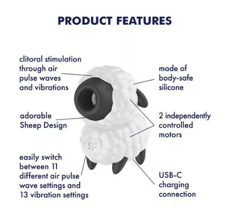 Satisfyer Dreamy Sheep – Compact Air Pulse and Vibrator Toy