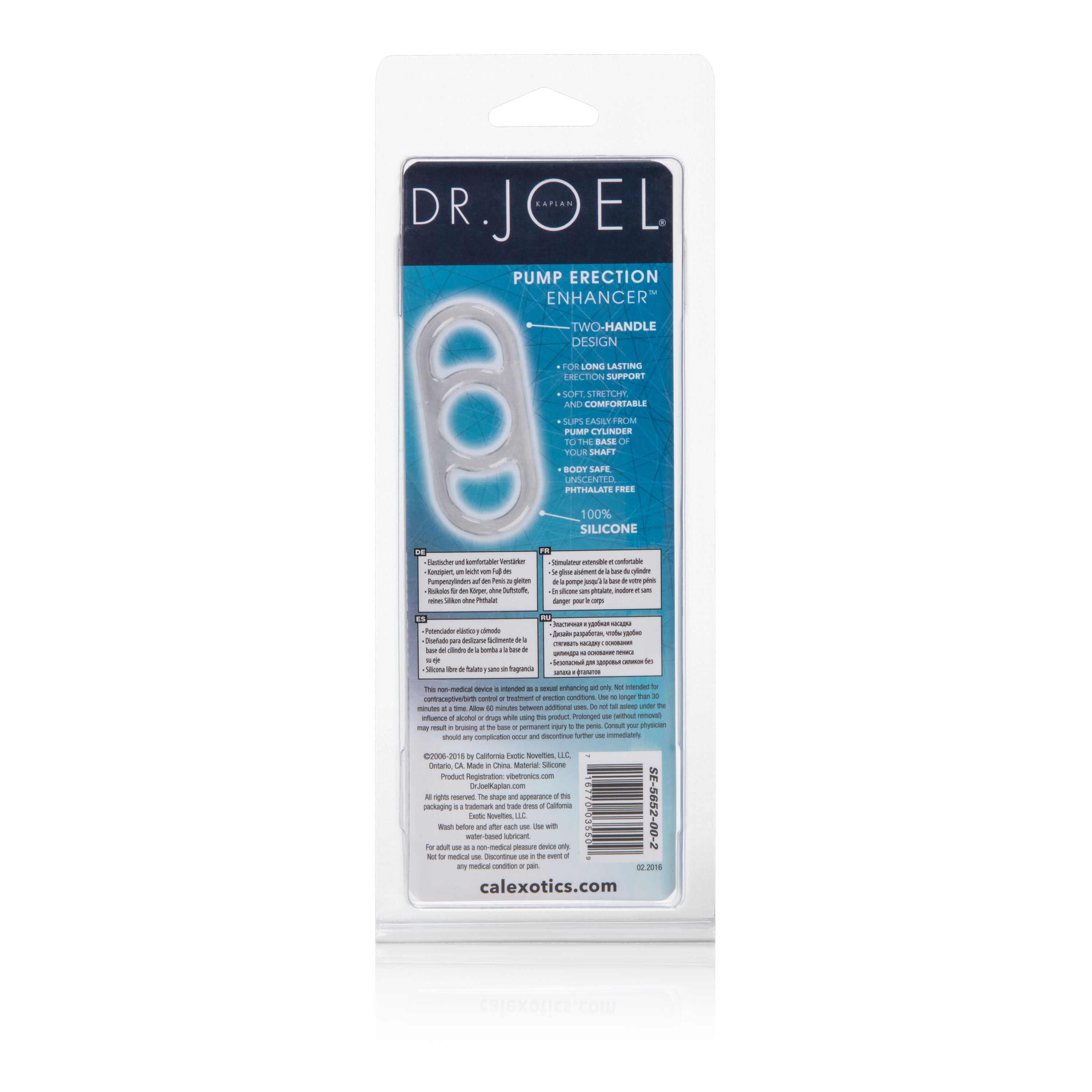 Dr Joel Erection Pump Ring Stretchy Two-Handled Sex Toy Clear Cockrings