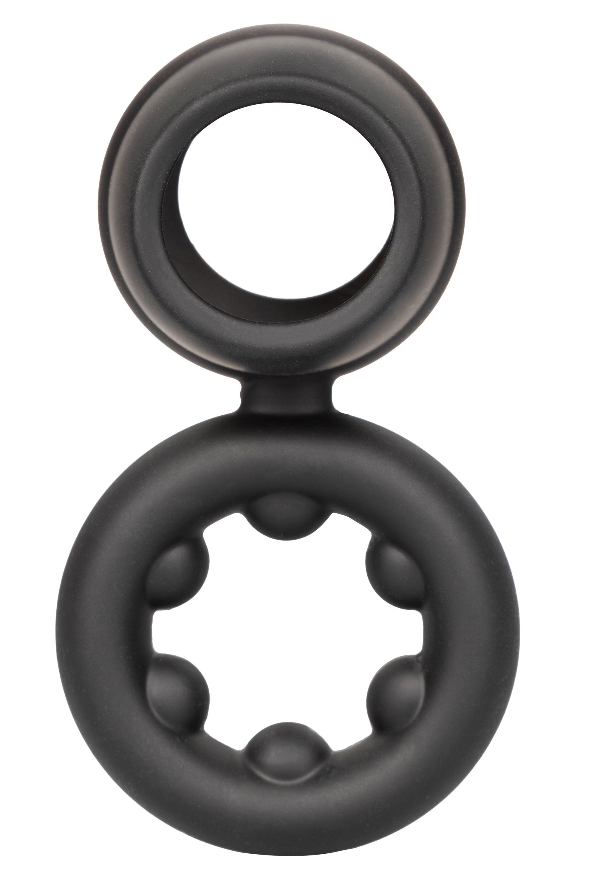 Alpha Liquid Silicone Dual Magnum Ring Black Stretchy Comfortable Size > Cock Ring > Sling Main image