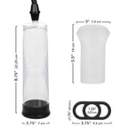 Peak Edging Intimate Kit with Pump Ring and Stroker Black Clear 8.75" x 2.75" Black > Pumps > Penis Pumps