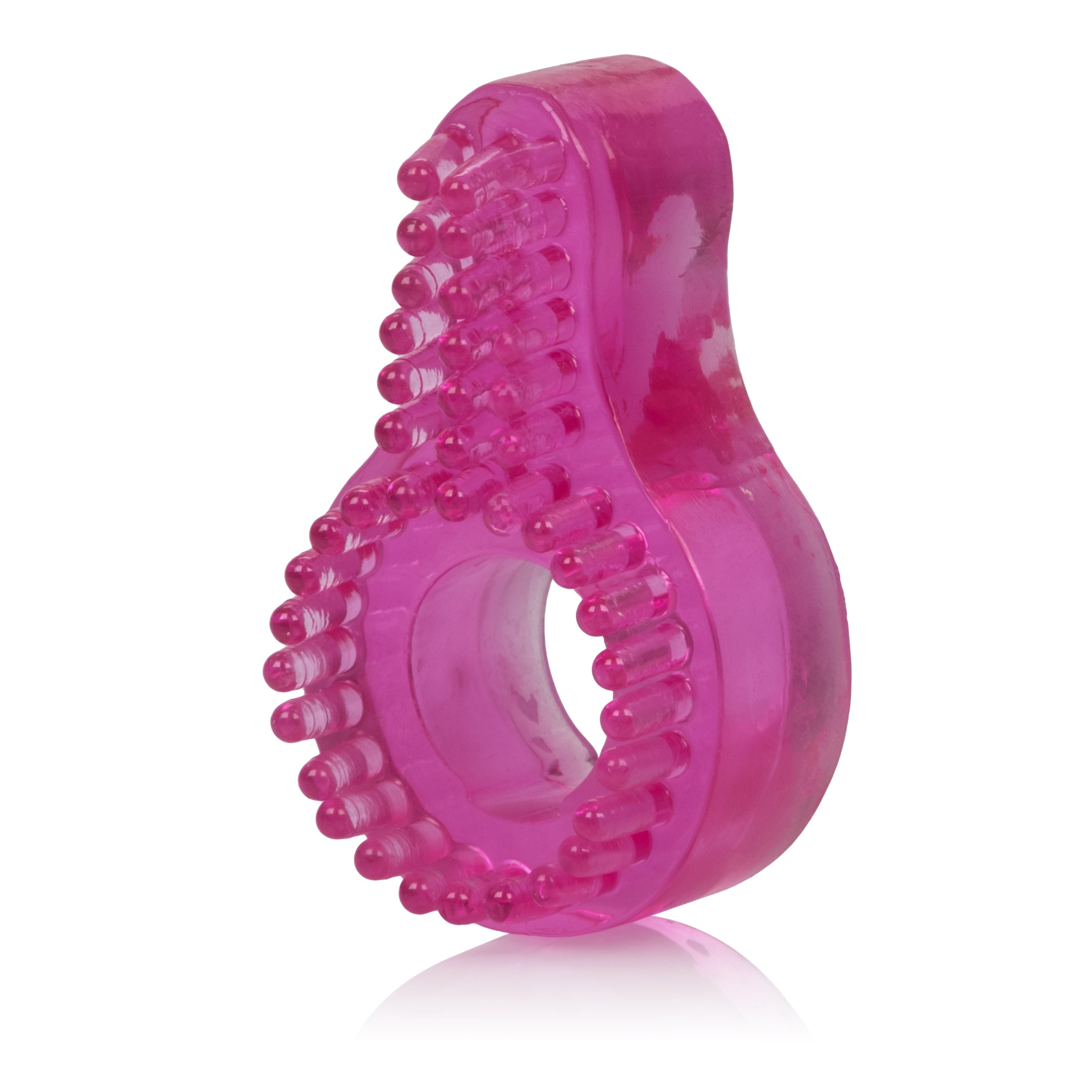 Super Stretch Pink Enhancer Ring With Tickler > Cock Ring > Single