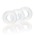CalExotics Set of 3 Silicone Stacker Rings – Customizable Fit and Comfort Clear > Cock Ring > Sets