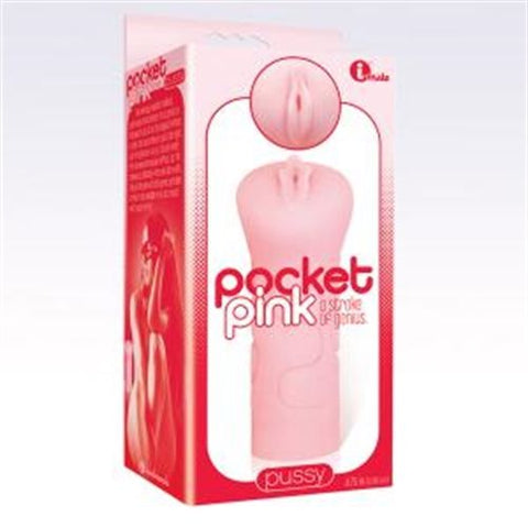 Pocket Pink Realistic Male Masturbator Sleeve for Pleasure Strokers - Manual