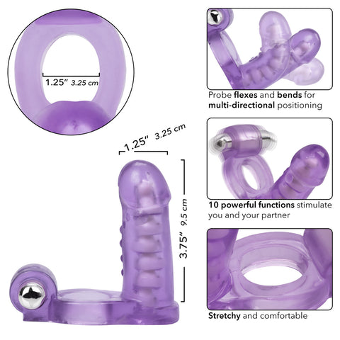 Double Diver Vibrating Duo Penetrator Butt Plugs - Vibrating