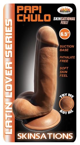 Skinsations Latin Lover 6.5 Inch Realistic Dildo Papi Chulo Brown Dongs Realistic