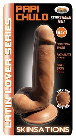 Skinsations Latin Lover 6.5 Inch Realistic Dildo Papi Chulo Brown Dongs Realistic