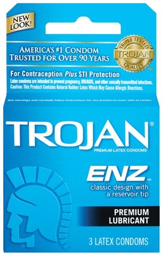 Trojan Enz Lubricated - 3 Pack Default Title > Essentials > Condoms
