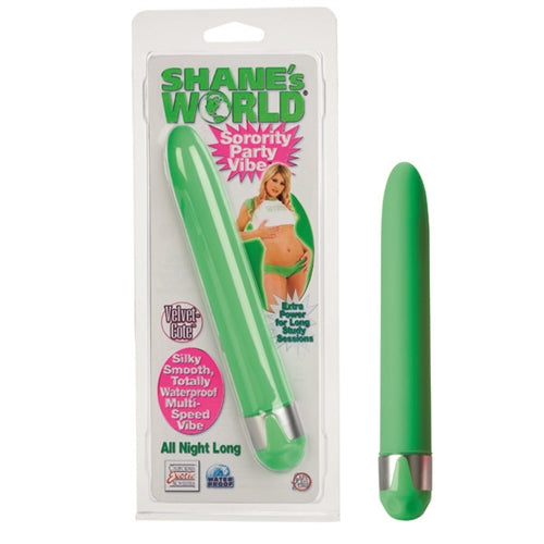 Shanes World Sorority Party Vibe Green Multi-Speed Vibrator Green > Vibrators > Standard Vibrators