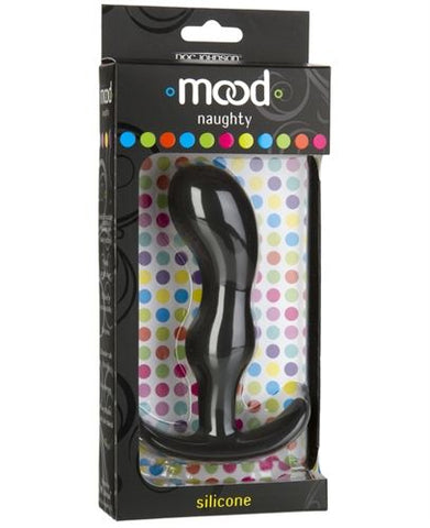 Mood Naughty Large Black Silicone Anal Plug for Beginners Black Prostate Tools
