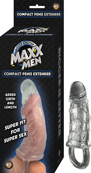 Maxx Men Clear Compact Penis Sleeve for Added Girth and Length Clear SLEEVES