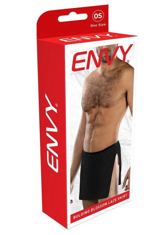 Bulging Blossom Lace Skirt (Black) – Lace Wrap Skirt Black One Size Dresses