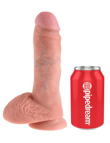 King Cock 8 Inch Realistic Handmade Dildo with Balls – 20.3 cm Length, 5.1 cm Diameter > Dildos > Realistic Dildos