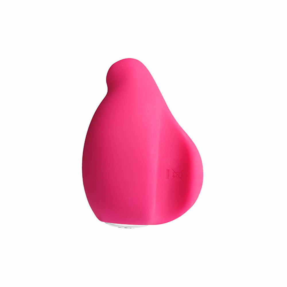 Yumi Rechargeable Finger Vibrator in Foxy Pink with 10 Modes Suction Stimulator