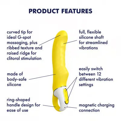 Satisfyer Yummy Sunshine G Spot Silicone Vibrator – Curved G Spot Vibrator > Sex Toys For Ladies > G-Spot Vibrators