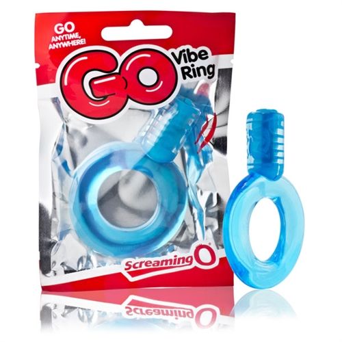 Go Vibe Ring Blue Adult Intimacy Toy for Strong Vibrations Blue Cock Rings Vibrating