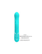 Coale Thrusting 9" Rabbit Vibrator Pearls Turquoise > Vibrators > Ladies > Rabbit
