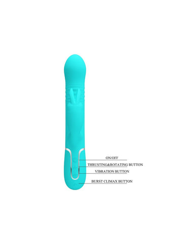 Coale Rabbit Vibrator Pearls Turquoise Rechargeable Toy VIBRATORS-RABBIT