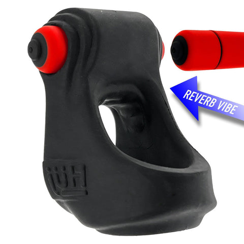Revsling Tar Ice Vibrating Cock and Ball Sling for Men Black Cock Rings Vibrating