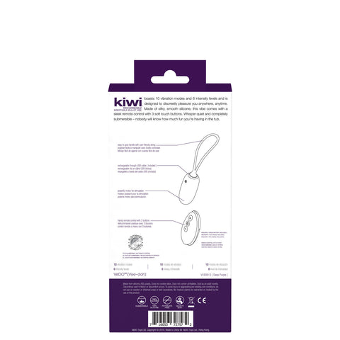 Kiwi Rechargeable Insertable Bullet - Deep Purple BULLETS