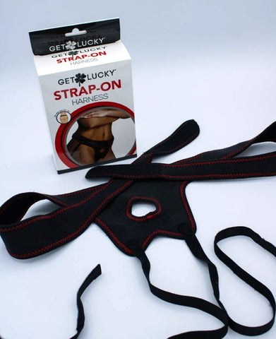 Get Lucky Strap On Harness (Black) – Adjustable Strap On Harness > Dildos > Strap On Harnesses
