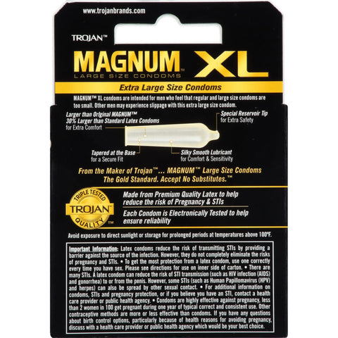 Trojan Magnum XL - 3 Pack > Essentials > Condoms