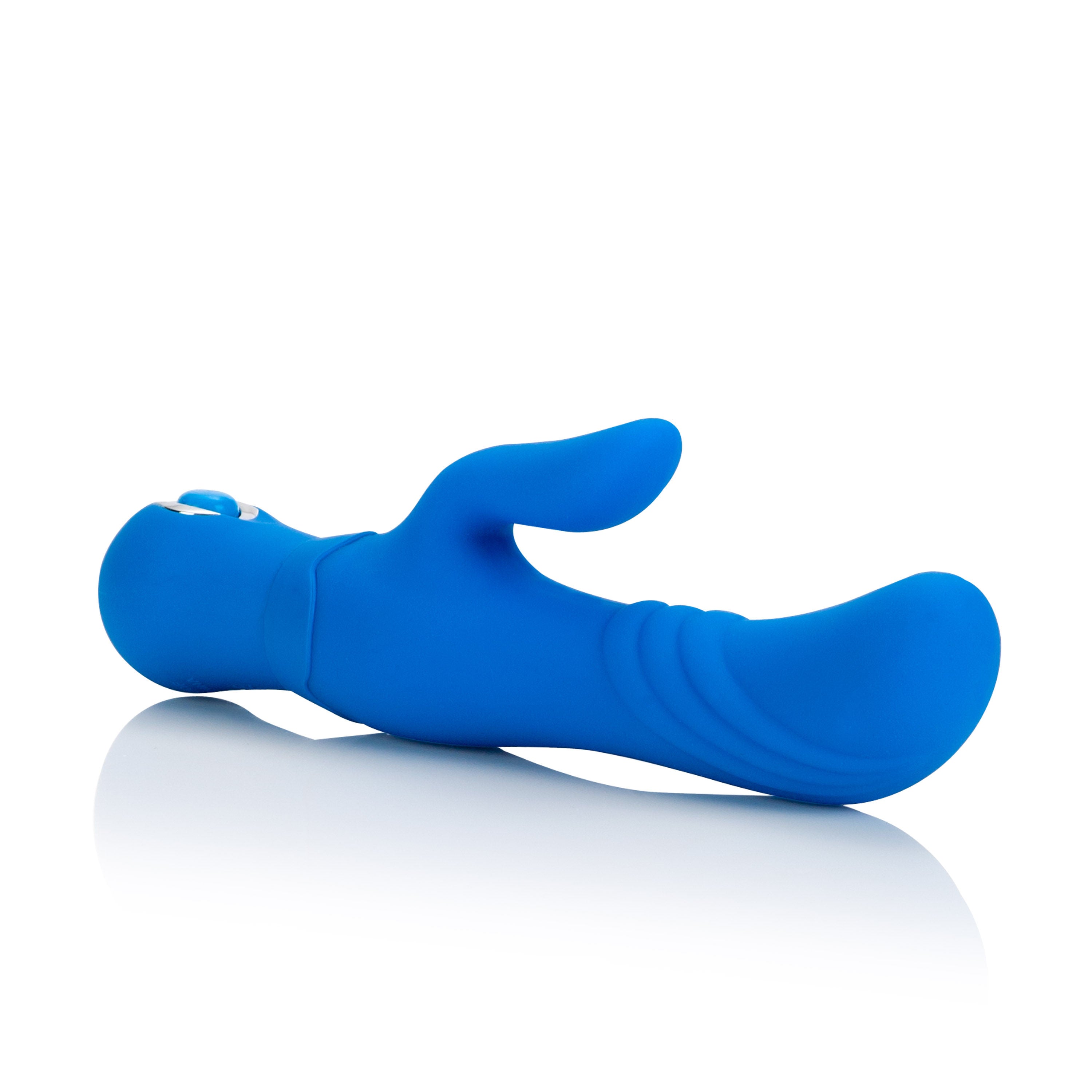 Posh Blue Silicone Thumper Dual Massager with 3 Speeds Blue VIBRATORS-RABBIT
