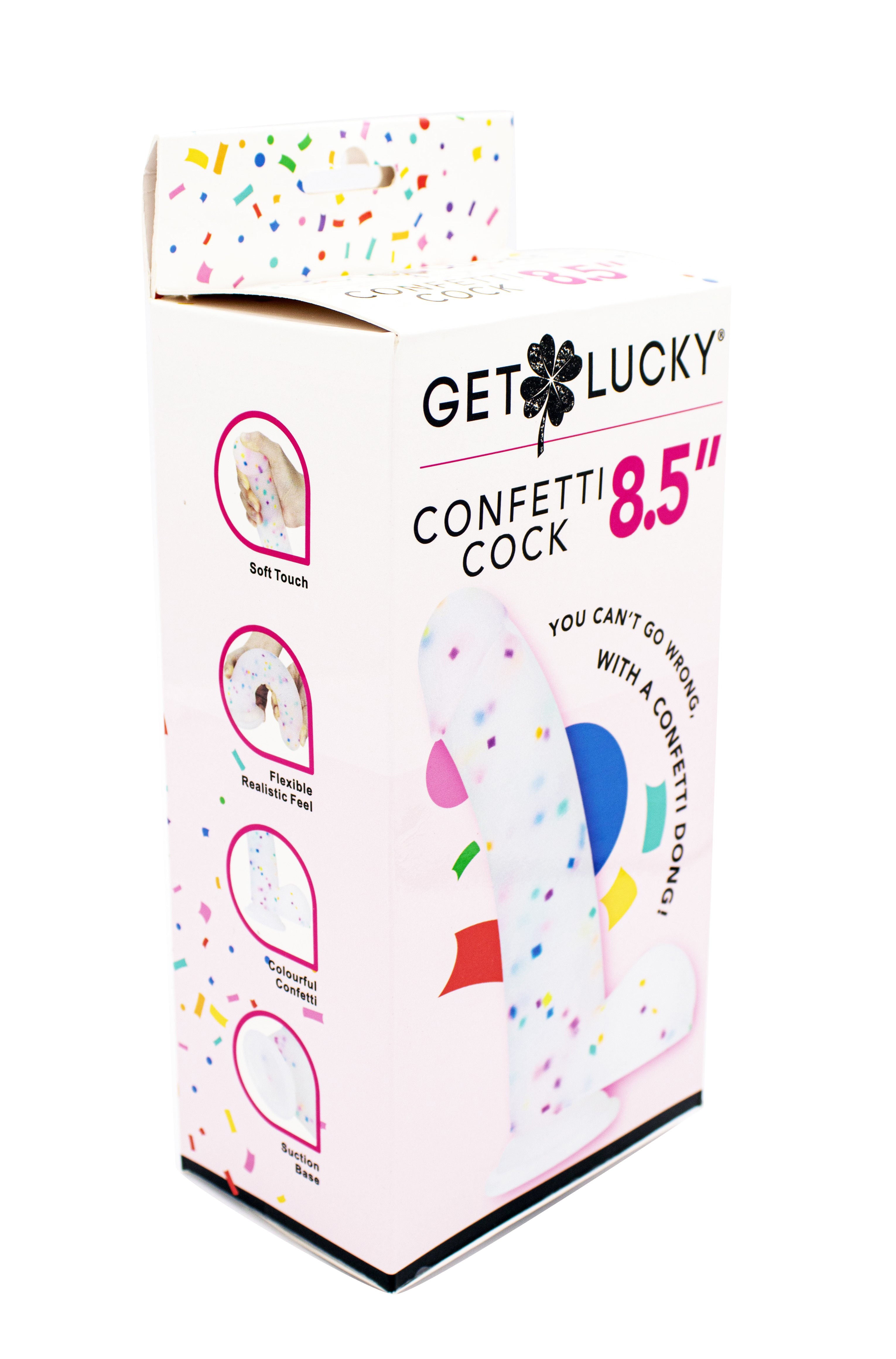 Get Lucky Confetti Bendable Dildo 8.5 Inch Silicone Toy DONGS