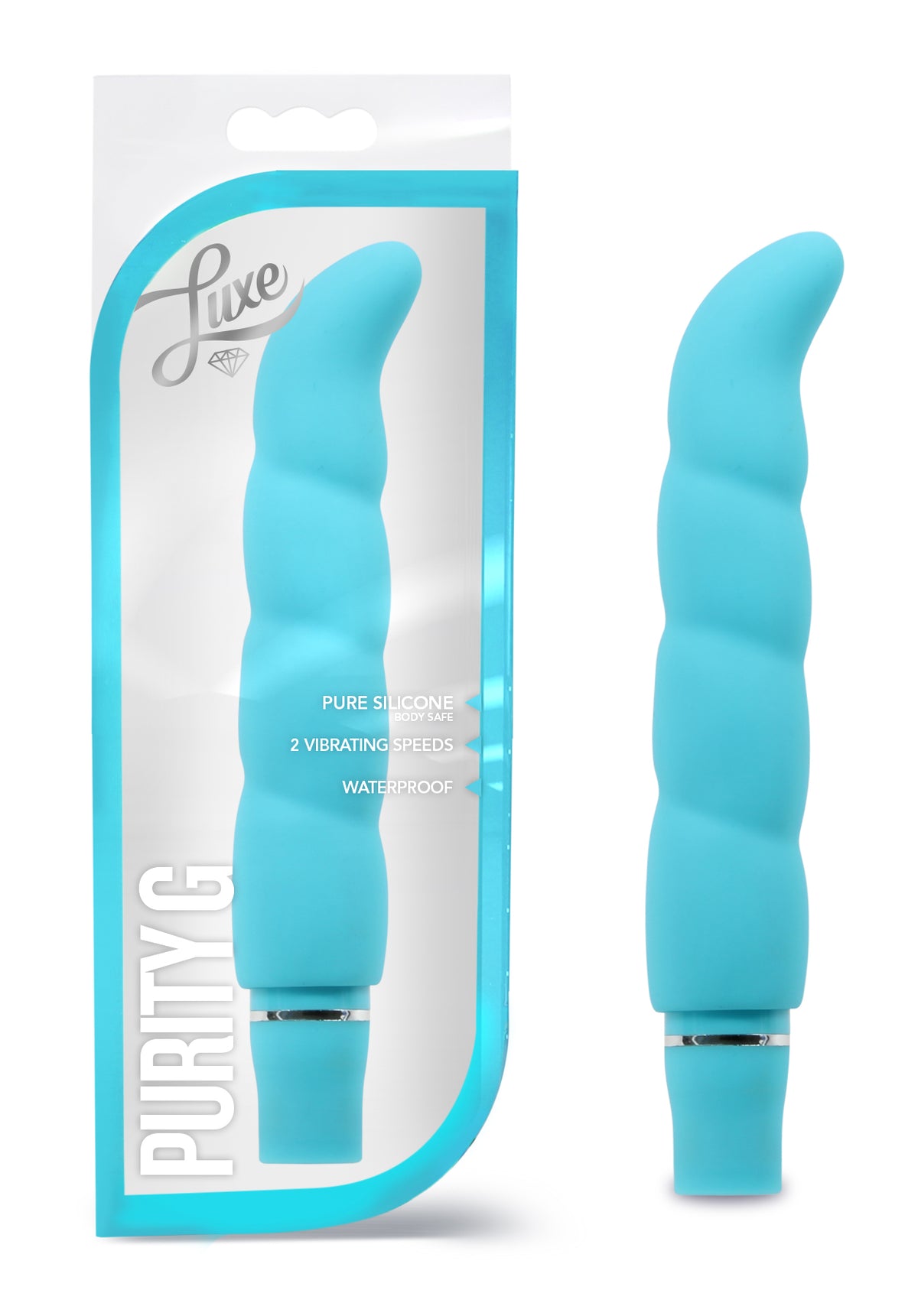 Luxe Purity G Aqua 6.25 Inch Vibrator with Vibrating Functions > Sex Toys For Ladies > G-Spot Vibrators