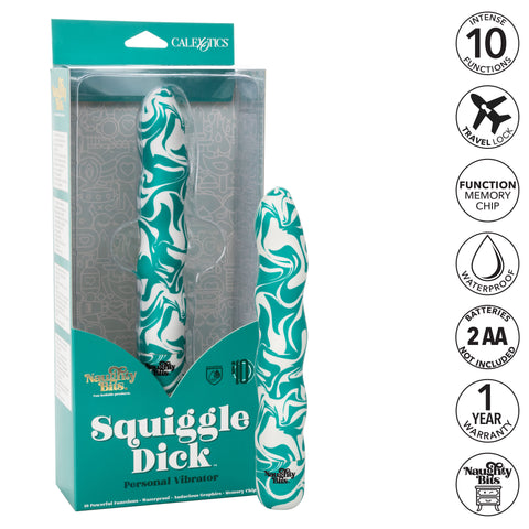 Naughty Bits Squiggle Dick Personal Vibrator With Curvy Design Vibrators