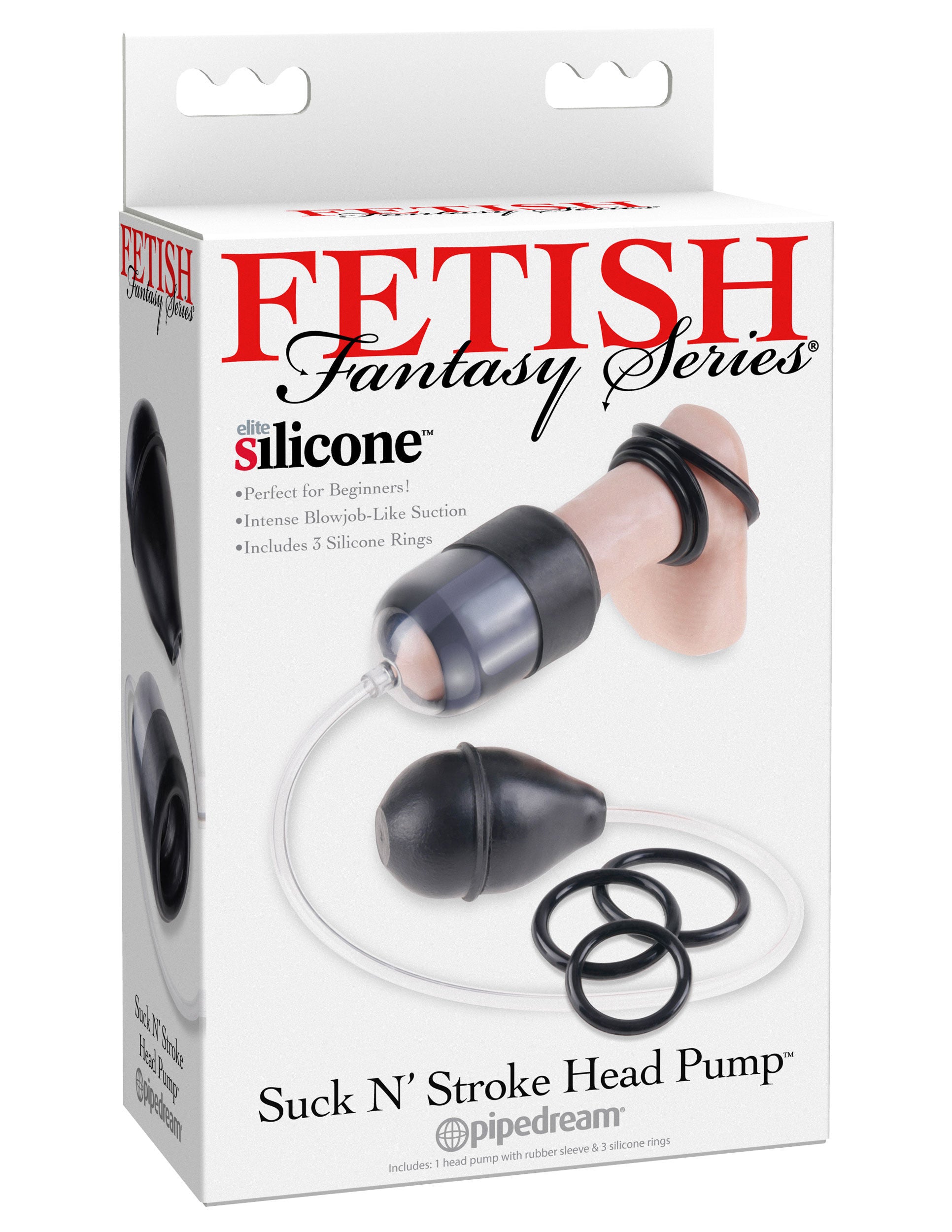 Fetish Fantasy Suck N Stroke Head Pump Penis Enlarger Toy Black Strokers - Manual