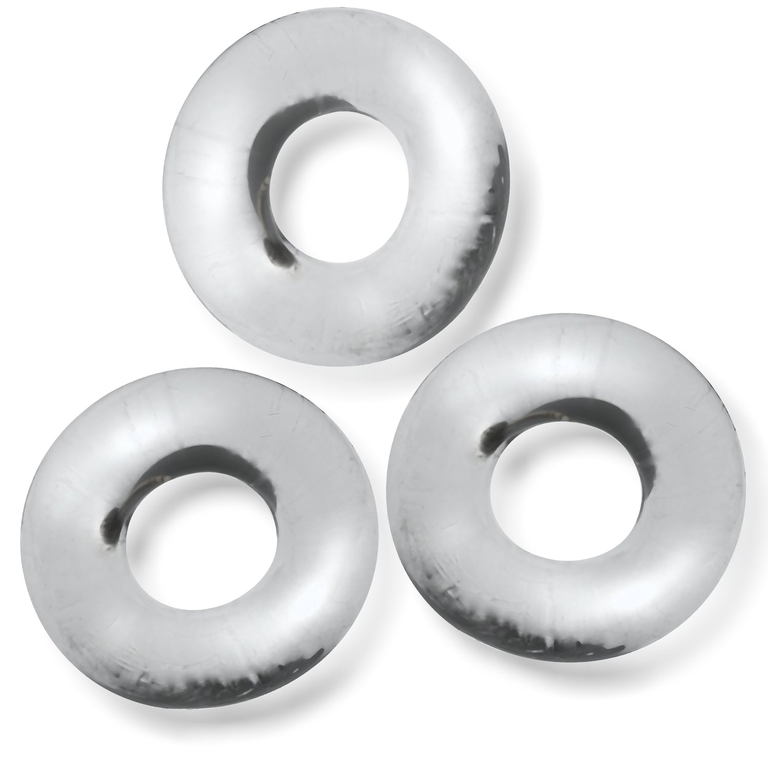 Fat Willy 3 Piece Jumbo Cockrings Clear > Cock Ring > Sets