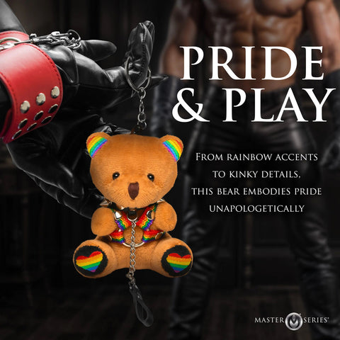Pride Bear Keychain with Rainbow Ears for Bags and Keys Key Chains