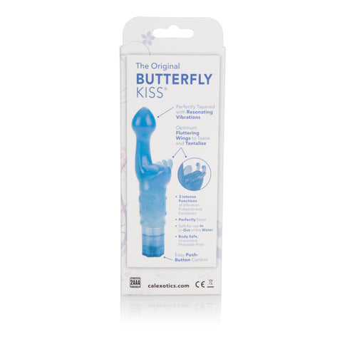 The Original Butterfly Kiss Blue Multi-Speed Waterproof 3-Inch Vibrator VIBRATORS-RABBIT-MULTI