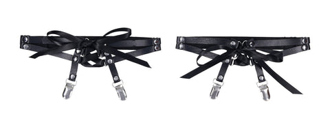 Laced Up Adjustable Garters for Thighs 18 to 26 Inches Hosiery