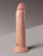 King Cock Elite 9 Inch Dual Density Silicone Rechargeable Vibrating Dildo With Remote > Vibrators > Realistic Vibrators