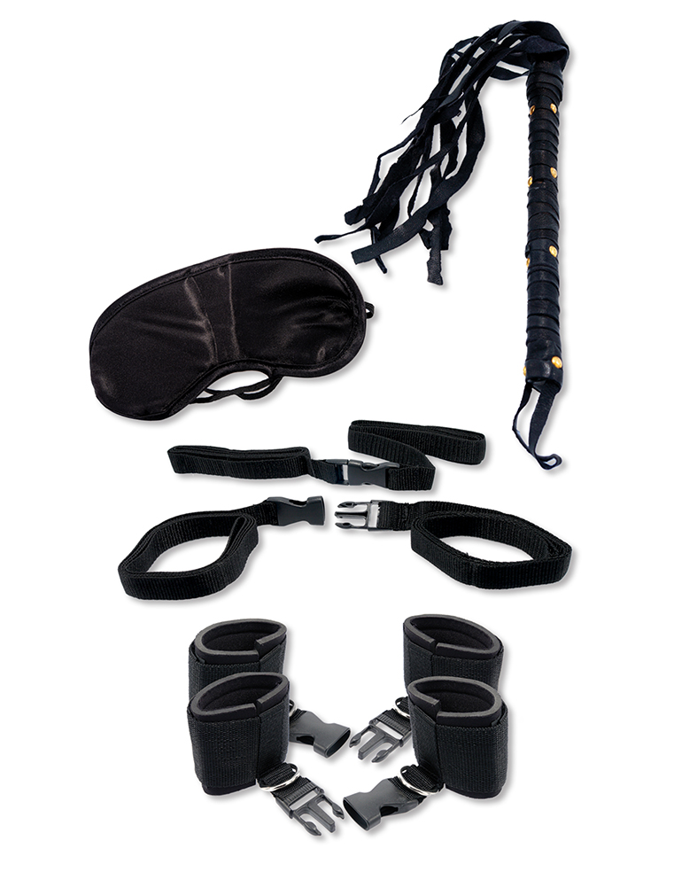 Fetish Fantasy Bedroom Bondage Kit with Restraints and Whip > Bondage Gear > Bondage Kits