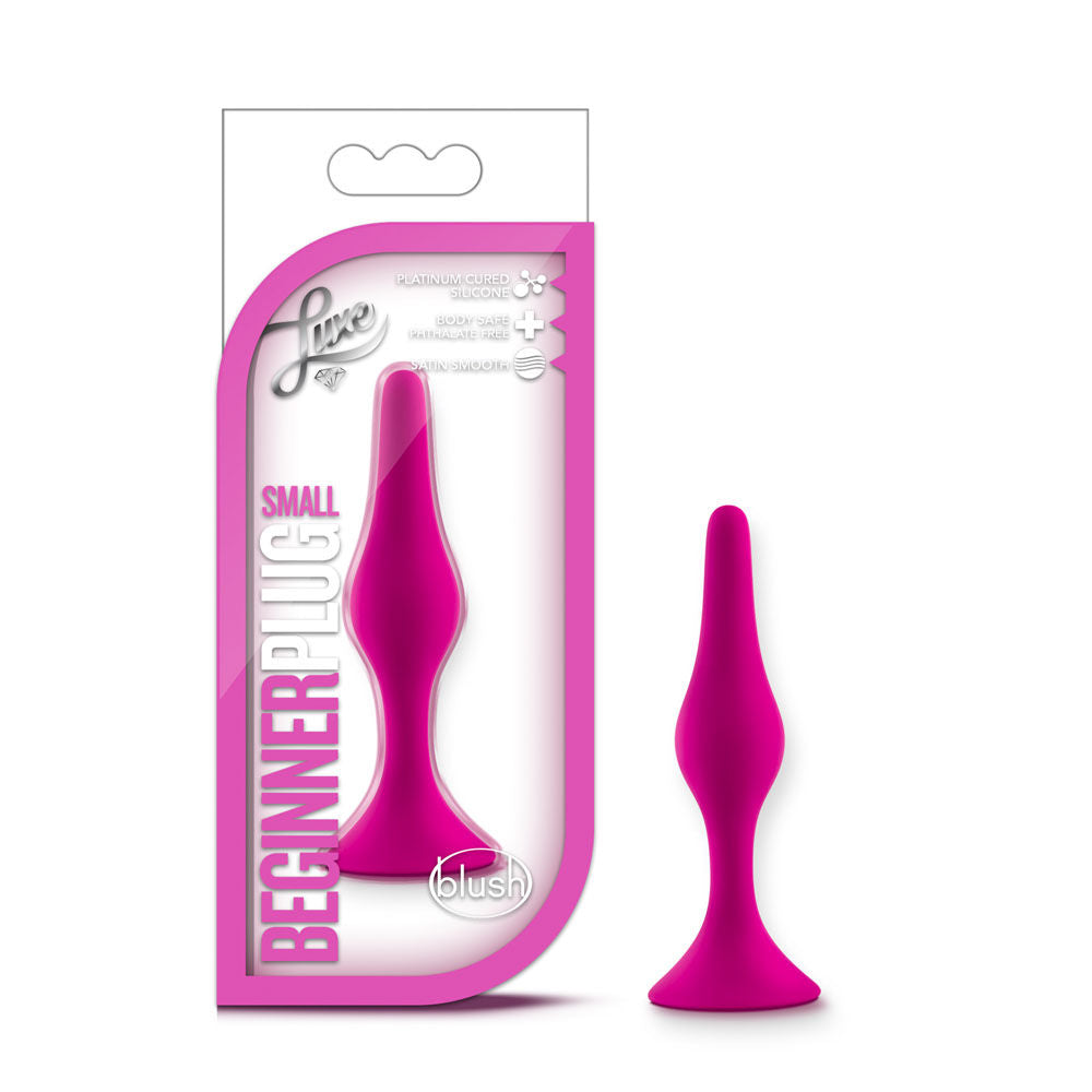 Luxe Beginner Small Pink Anal Plug for Gentle Anal Play Butt Plugs