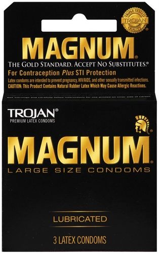 Trojan Magnum Large Size Lubricated Condoms 12 Pack Condoms
