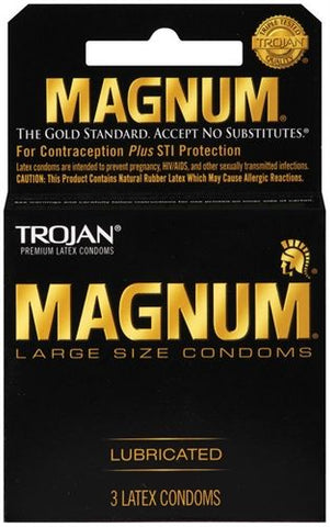 Trojan Magnum Large Size Lubricated Condoms 12 Pack Condoms