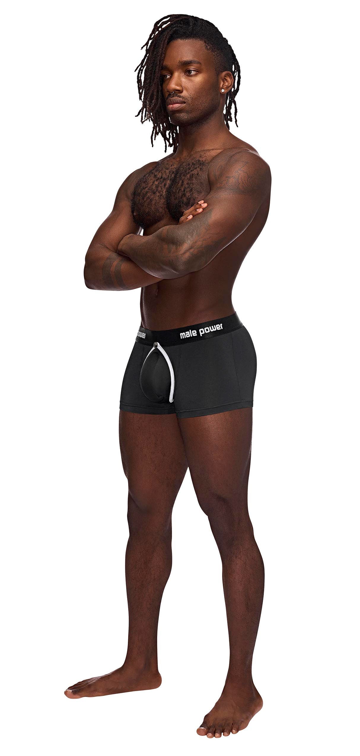 Male Power The Helmet Short Boxer Shorts X-Large Black Comfort Black Mens Thongs