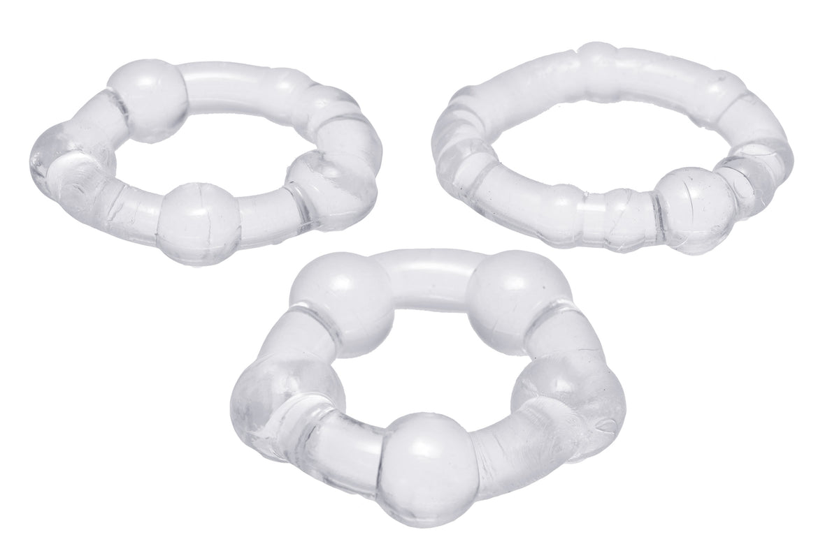 Clear Performance Penis Ring Set of 3 able Fit > Cock Ring > Sets