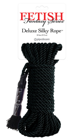 Fetish Fantasy Series Deluxe Silky Rope 9.75 m Bondage Rope Black Rope