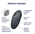 Satisfyer Tap & Climax 1 - Grey Lay-On Vibrator 8.6 Inch > Vibrators > Vibrating Pads